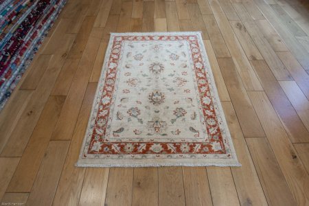 Hand-Knotted Ziegler Rug From Afghanistan