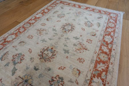 Hand-Knotted Ziegler Rug From Afghanistan