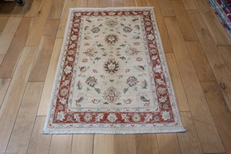 Hand-Knotted Ziegler Rug From Afghanistan