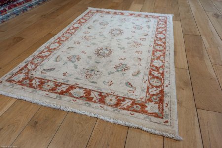 Hand-Knotted Ziegler Rug From Afghanistan