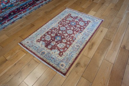 Hand-Knotted Ziegler Rug From Afghanistan