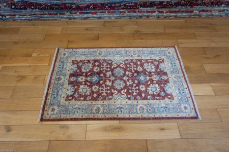 Hand-Knotted Ziegler Rug From Afghanistan