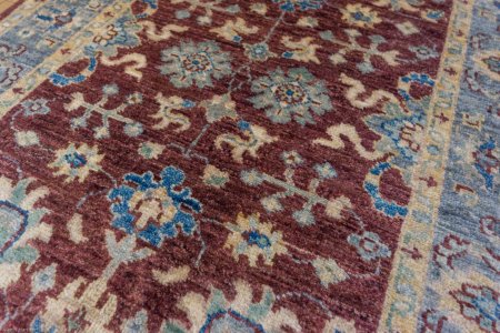 Hand-Knotted Ziegler Rug From Afghanistan