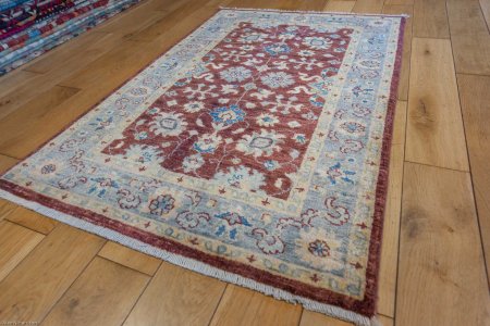 Hand-Knotted Ziegler Rug From Afghanistan