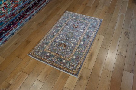 Hand-Knotted Ziegler Rug From Afghanistan