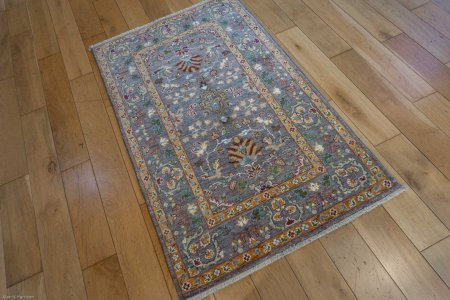 Hand-Knotted Ziegler Rug From Afghanistan