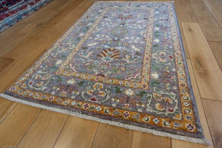 Hand-Knotted Ziegler Rug From Afghanistan