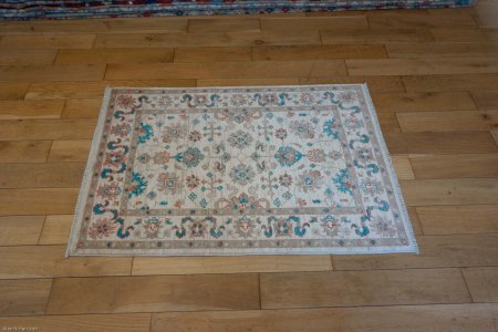 Hand-Knotted Ziegler Rug From Afghanistan