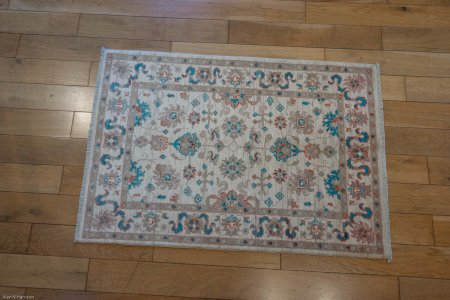 Hand-Knotted Ziegler Rug From Afghanistan