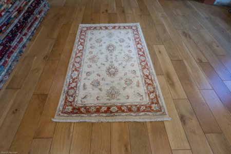 Hand-Knotted Ziegler Rug From Afghanistan