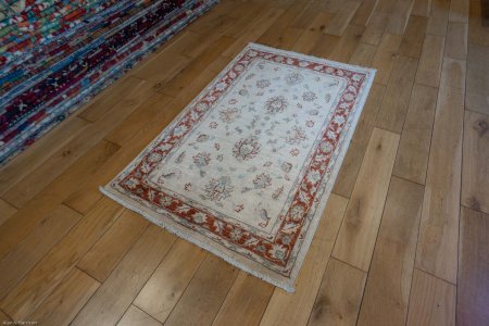 Hand-Knotted Ziegler Rug From Afghanistan