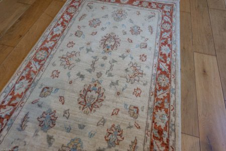 Hand-Knotted Ziegler Rug From Afghanistan