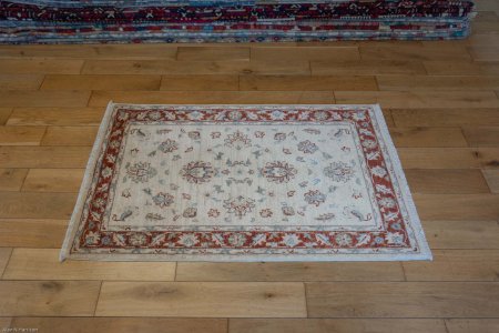 Hand-Knotted Ziegler Rug From Afghanistan