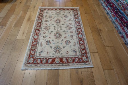 Hand-Knotted Ziegler Rug From Afghanistan