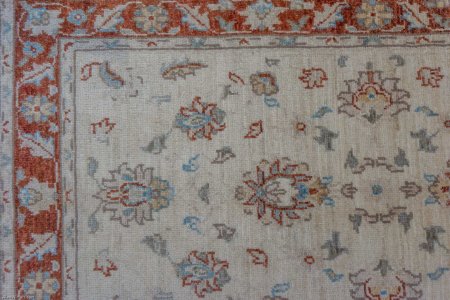 Hand-Knotted Ziegler Rug From Afghanistan