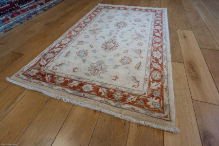 Hand-Knotted Ziegler Rug From Afghanistan