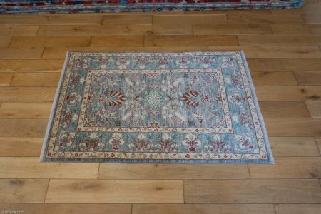 Hand-Knotted Ziegler Rug From Afghanistan