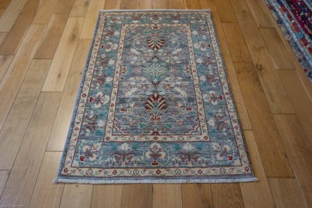 Hand-Knotted Ziegler Rug From Afghanistan