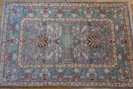 Hand-Knotted Ziegler Rug From Afghanistan