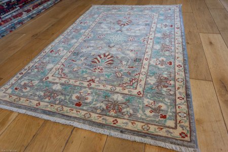 Hand-Knotted Ziegler Rug From Afghanistan