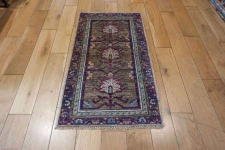 Hand-Knotted Chubi Rug From Afghanistan