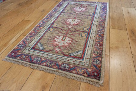 Hand-Knotted Chubi Rug From Afghanistan