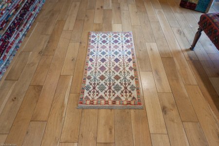 Hand-Knotted Chubi Rug From Afghanistan