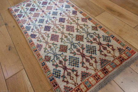 Hand-Knotted Chubi Rug From Afghanistan