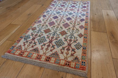 Hand-Knotted Chubi Rug From Afghanistan