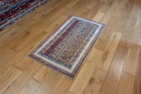 Hand-Knotted Chubi Rug From Afghanistan