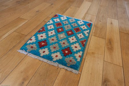 Hand-Knotted Chubi Rug From Afghanistan