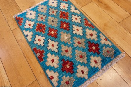 Hand-Knotted Chubi Rug From Afghanistan