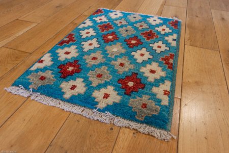 Hand-Knotted Chubi Rug From Afghanistan