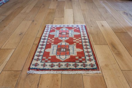 Hand-Knotted Chubi Rug From Afghanistan