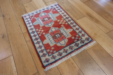 Hand-Knotted Chubi Rug From Afghanistan