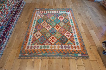 Hand-Made Mazar Kilim From Afghanistan