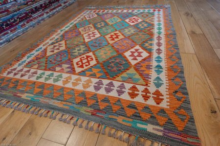 Hand-Made Mazar Kilim From Afghanistan