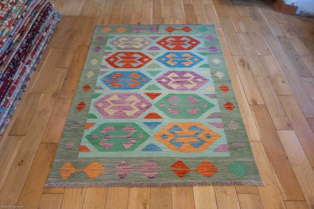 Hand-Made Mazar Kilim From Afghanistan