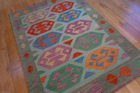 Hand-Made Mazar Kilim From Afghanistan