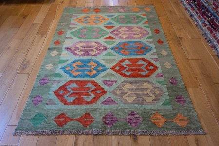 Hand-Made Mazar Kilim From Afghanistan