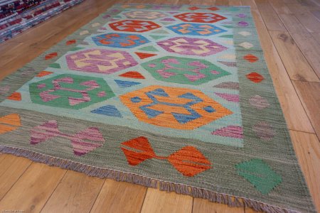 Hand-Made Mazar Kilim From Afghanistan