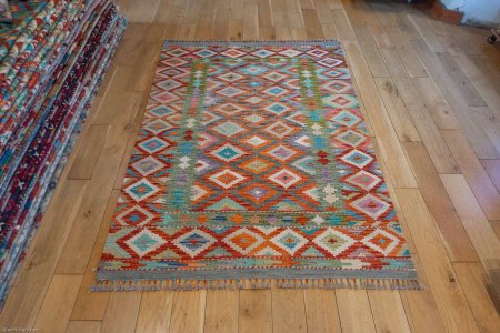 Hand-Made Mazar Kilim From Afghanistan