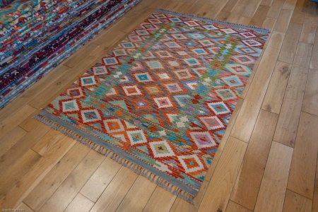 Hand-Made Mazar Kilim From Afghanistan