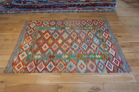 Hand-Made Mazar Kilim From Afghanistan