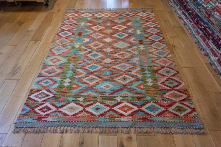 Hand-Made Mazar Kilim From Afghanistan