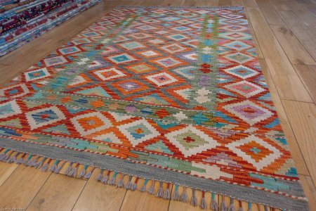 Hand-Made Mazar Kilim From Afghanistan