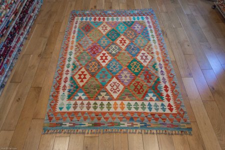 Hand-Made Mazar Kilim From Afghanistan