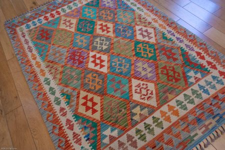 Hand-Made Mazar Kilim From Afghanistan