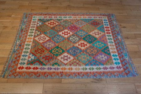 Hand-Made Mazar Kilim From Afghanistan