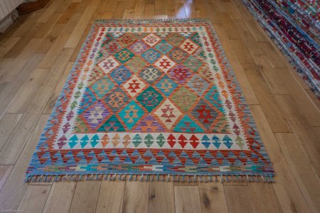 Hand-Made Mazar Kilim From Afghanistan